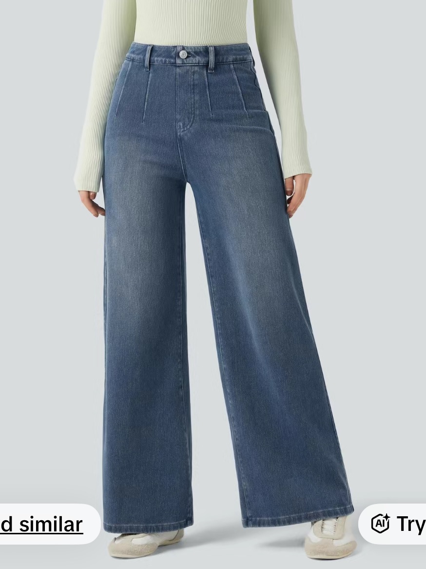 Halara Flex High Waist Tummy Control Jeans With Pockets. Size Xs Petite